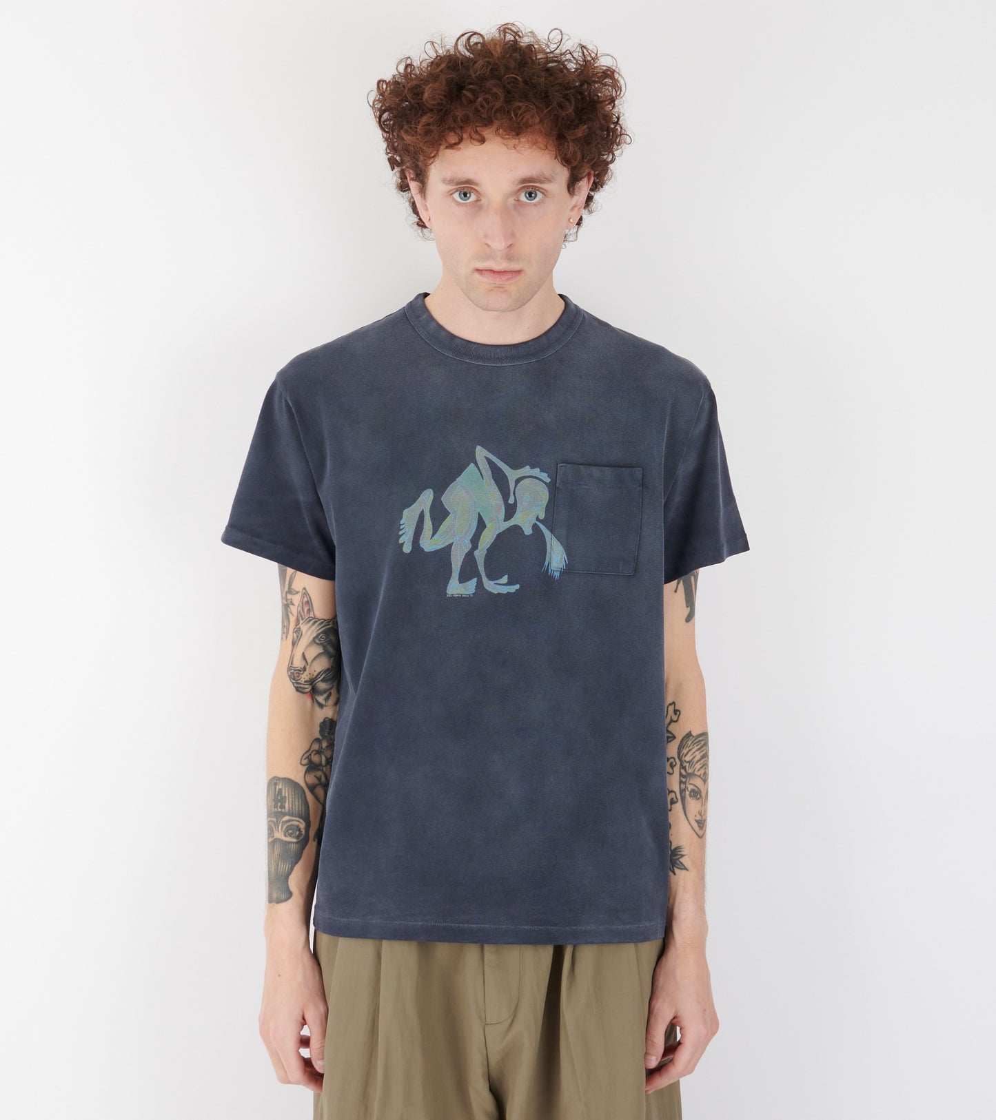 Puke T-shirt Vintage Dark Blue
