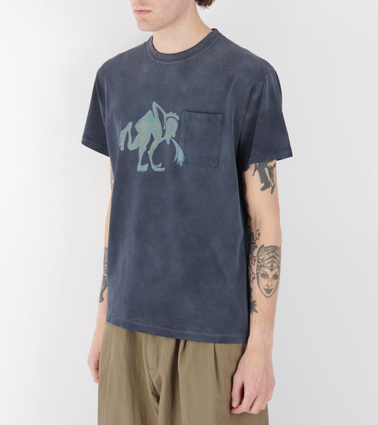 Puke T-shirt Vintage Dark Blue