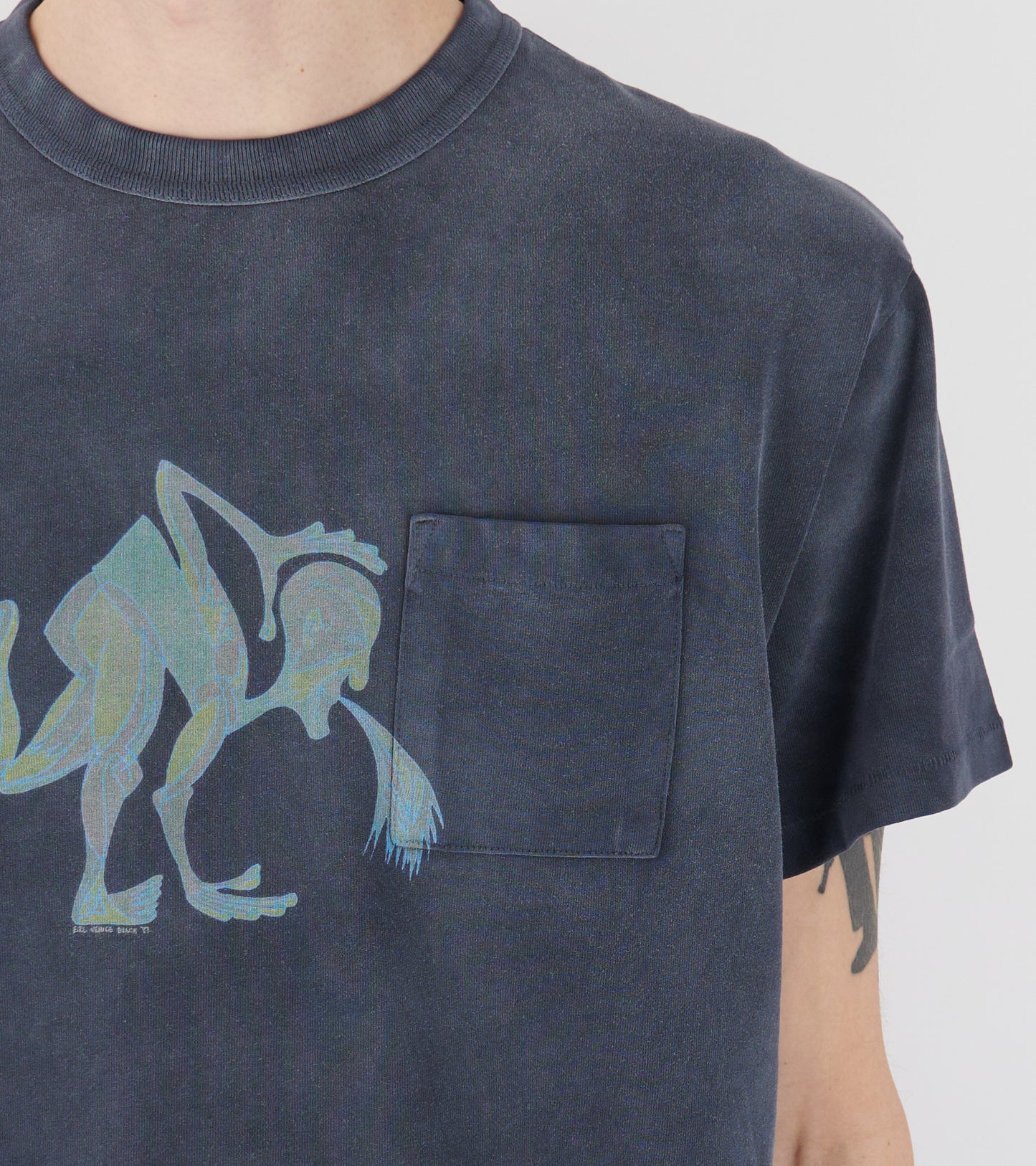 Puke T-shirt Vintage Dark Blue