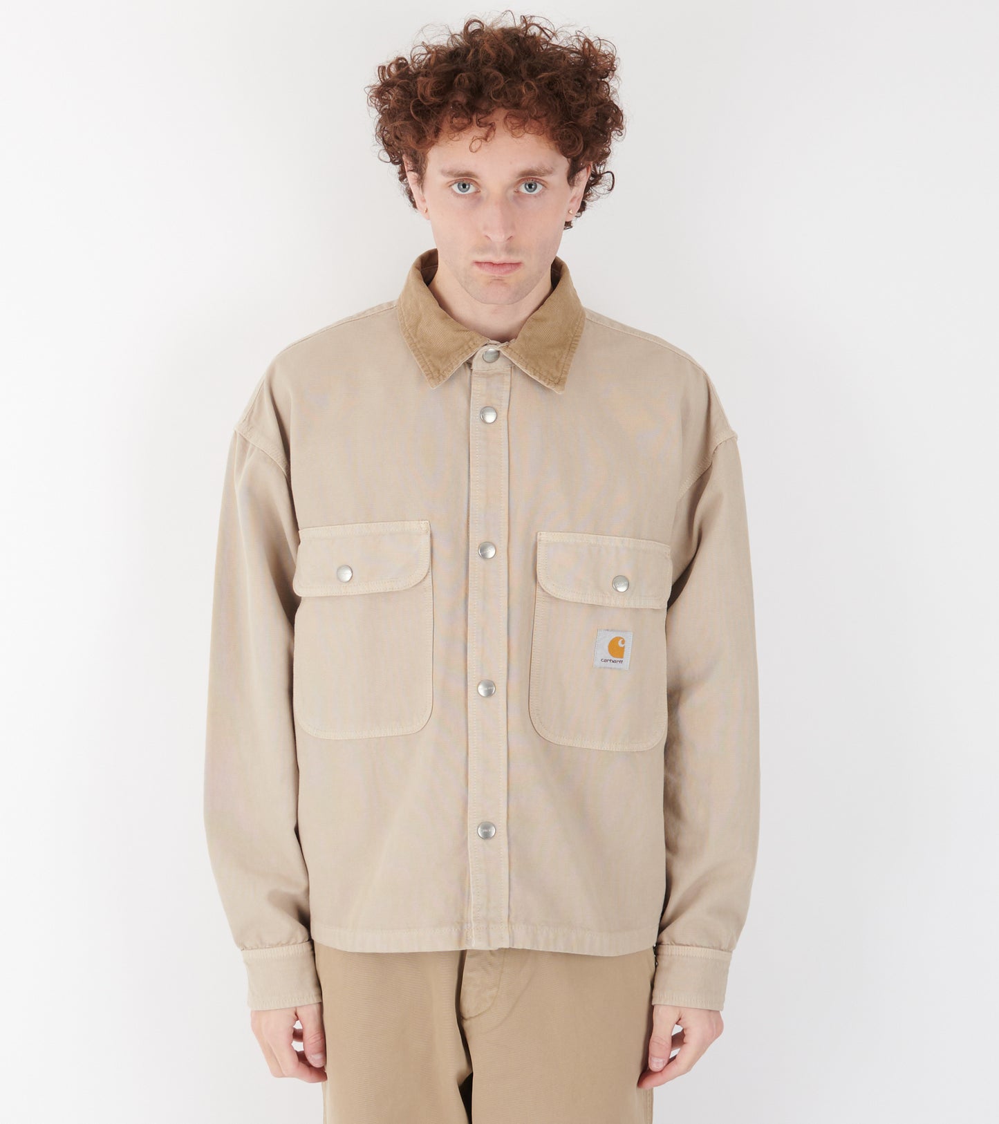 Prescott Shirt Jacket Garment Dyed String/Leather