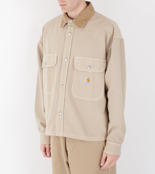 Prescott Shirt Jacket Garment Dyed String/Leather