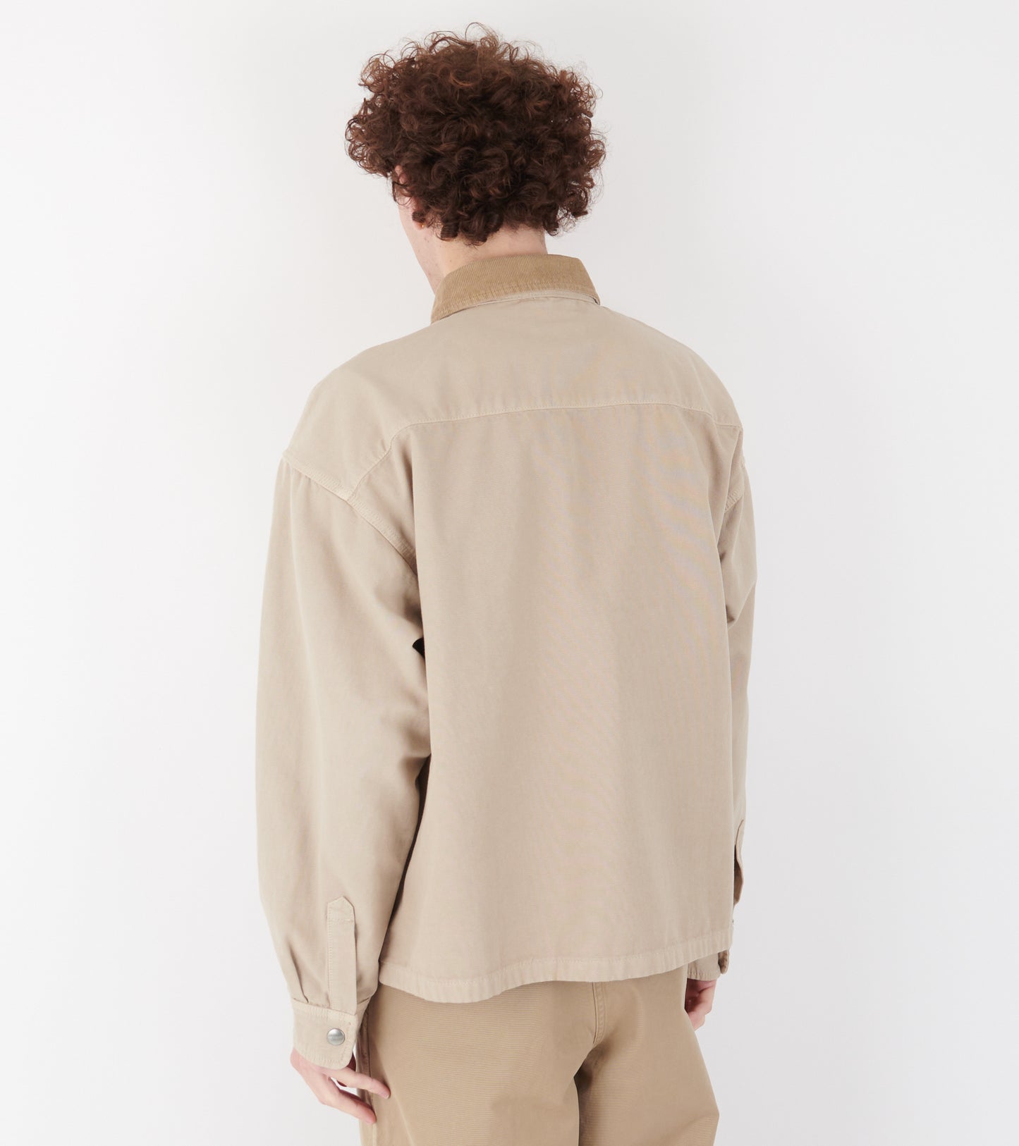 Prescott Shirt Jacket Garment Dyed String/Leather