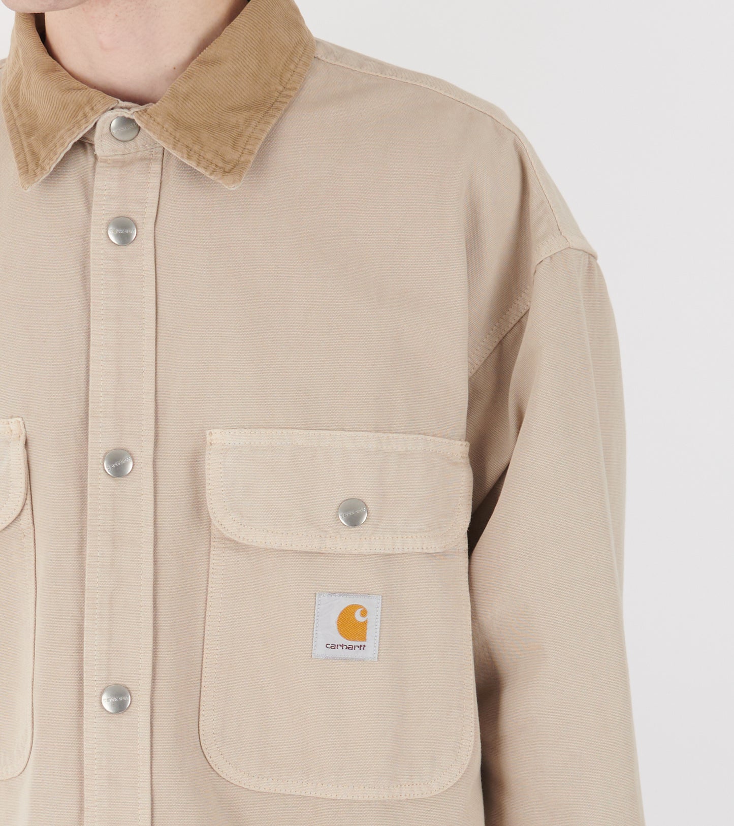 Prescott Shirt Jacket Garment Dyed String/Leather