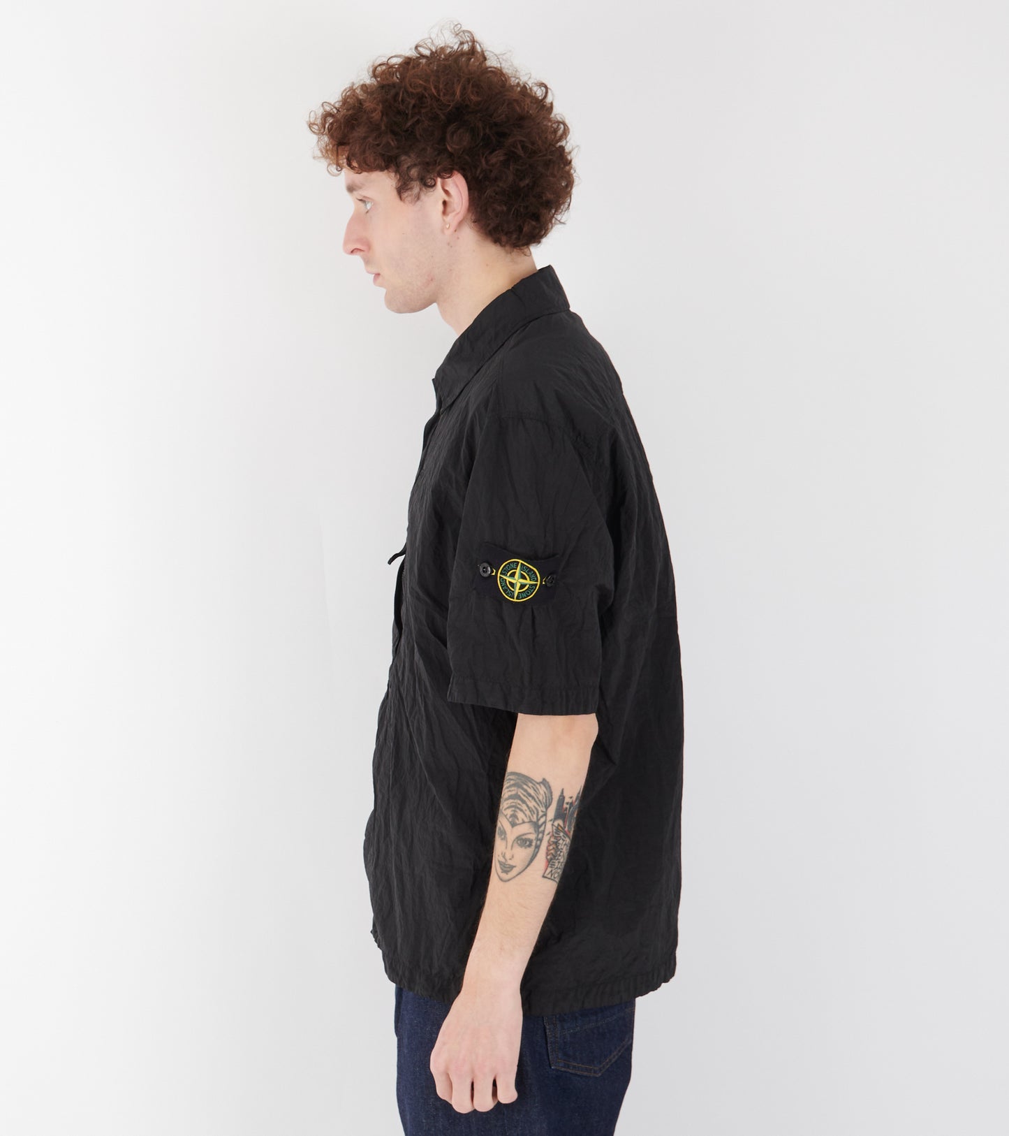 Econyl Nylon S/S Shirt Black