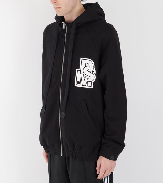 Zipped Hoodie Black