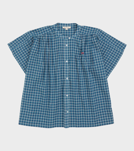 Max Blouse No. 775 Messenger Checks Indigo