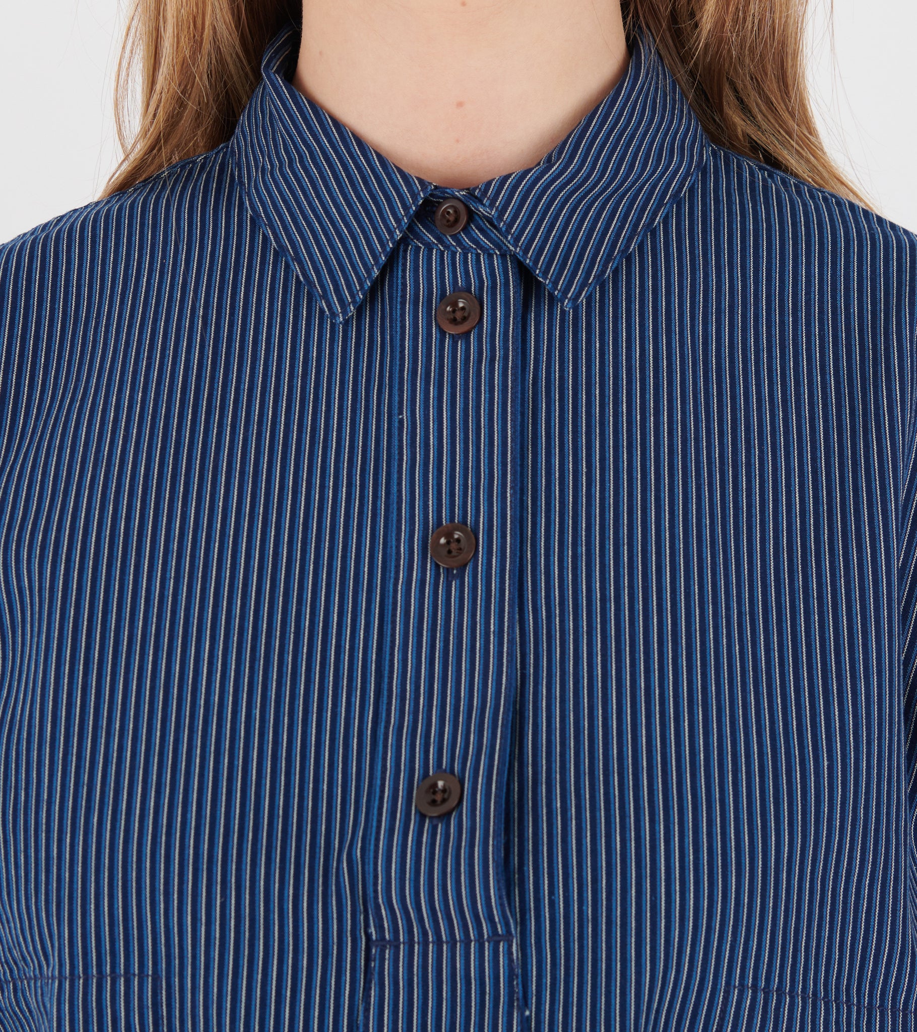トップス genre / PTT SMOCK (STRIPE) Railroad Stripe Popover Smock