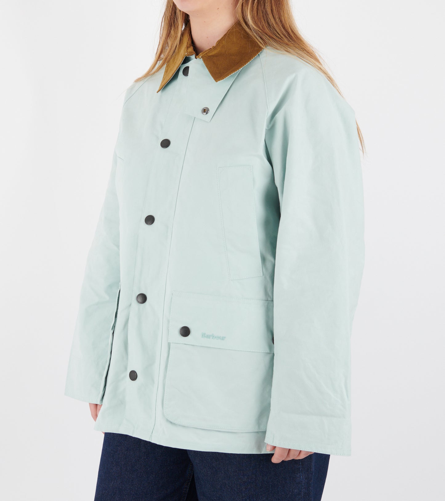 Oversized Bedale Casual Jacket Ice Blue