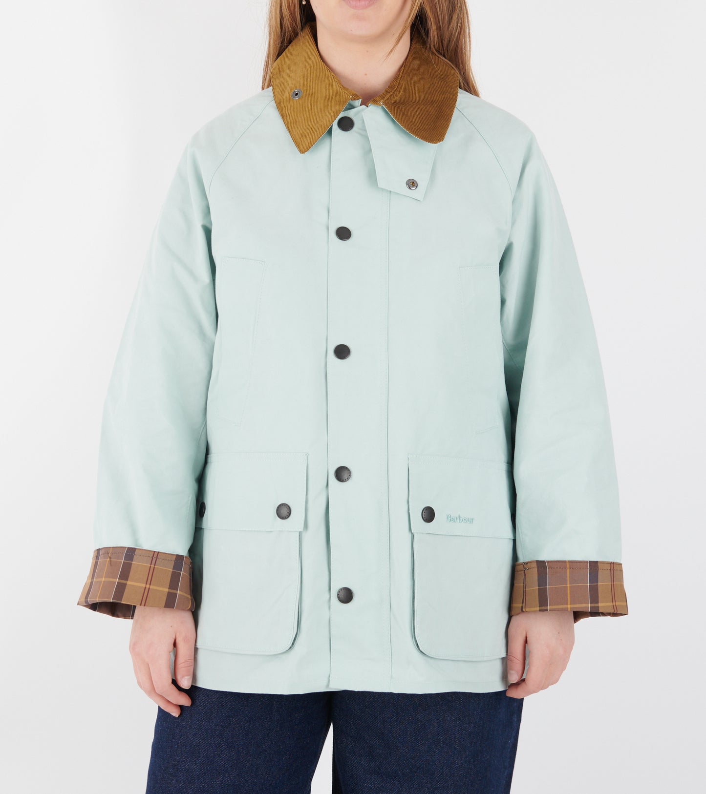 Oversized Bedale Casual Jacket Ice Blue