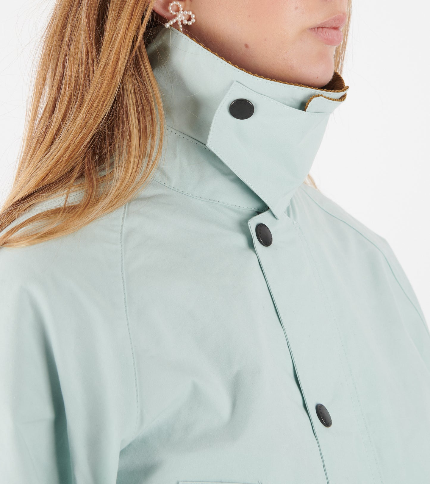 Oversized Bedale Casual Jacket Ice Blue