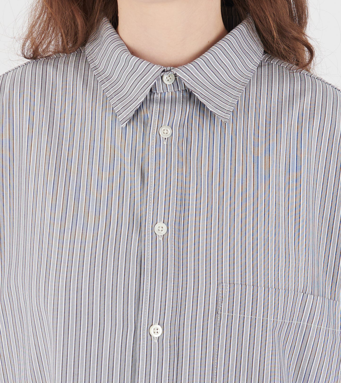 Margit Shirt Blue/Greyish Stripe