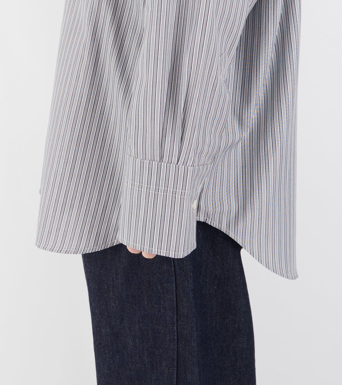 Margit Shirt Blue/Greyish Stripe