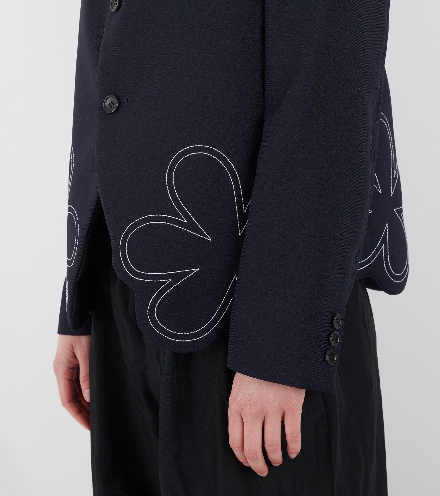 Flower Blazer Navy