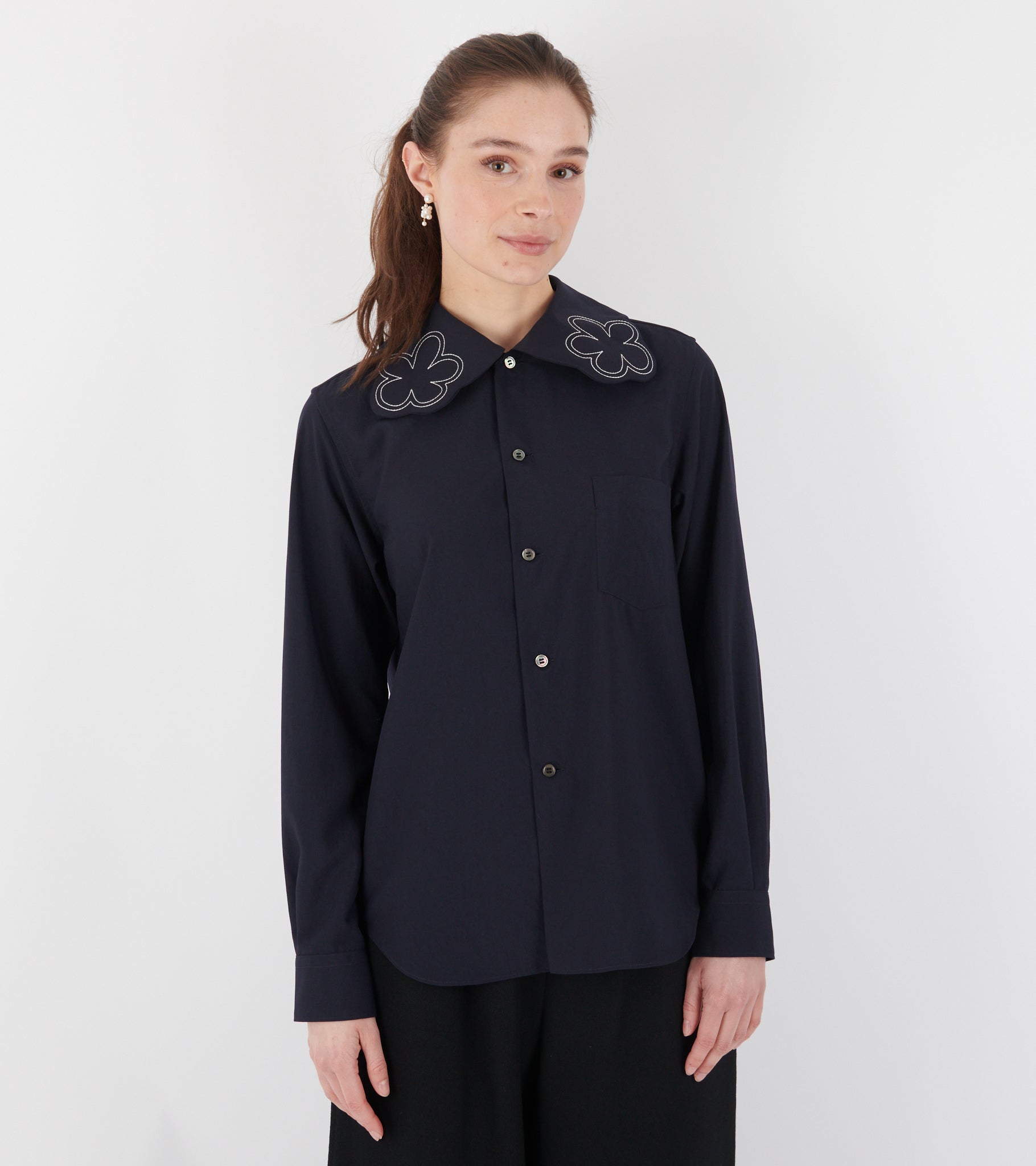Comme des Garçons GIRLビックカラーシャツ S COMME des GARÇONS GIRL 長袖シャツ ドット ビッグカラー - メルカリ
