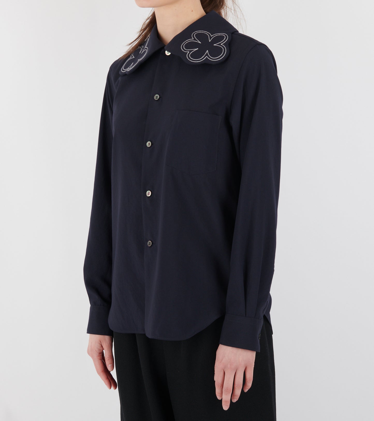 Flower Shirt Navy
