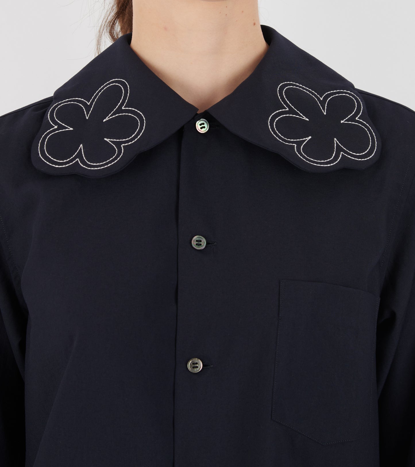Flower Shirt Navy
