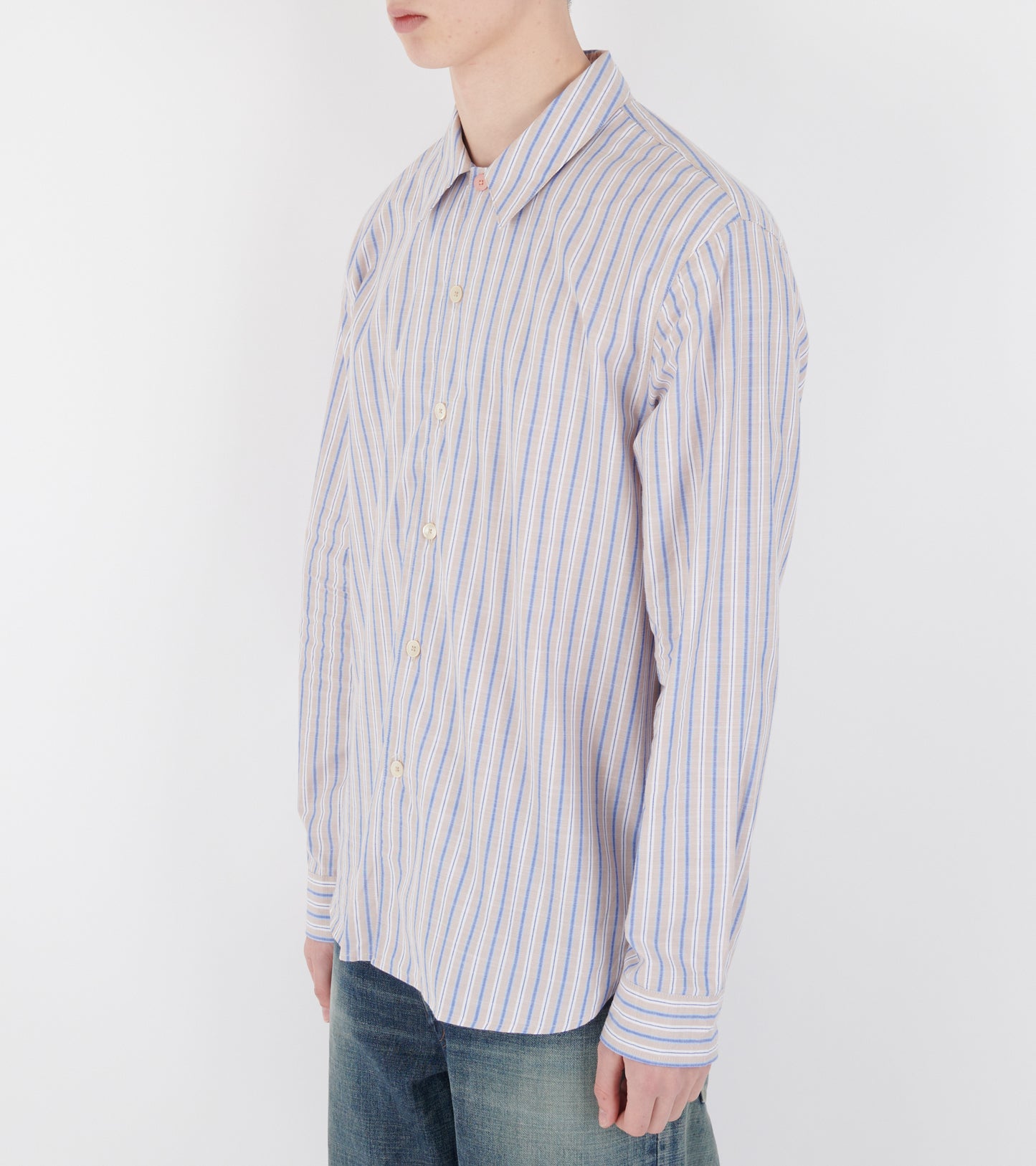 Striped Shirt Beige/Blue
