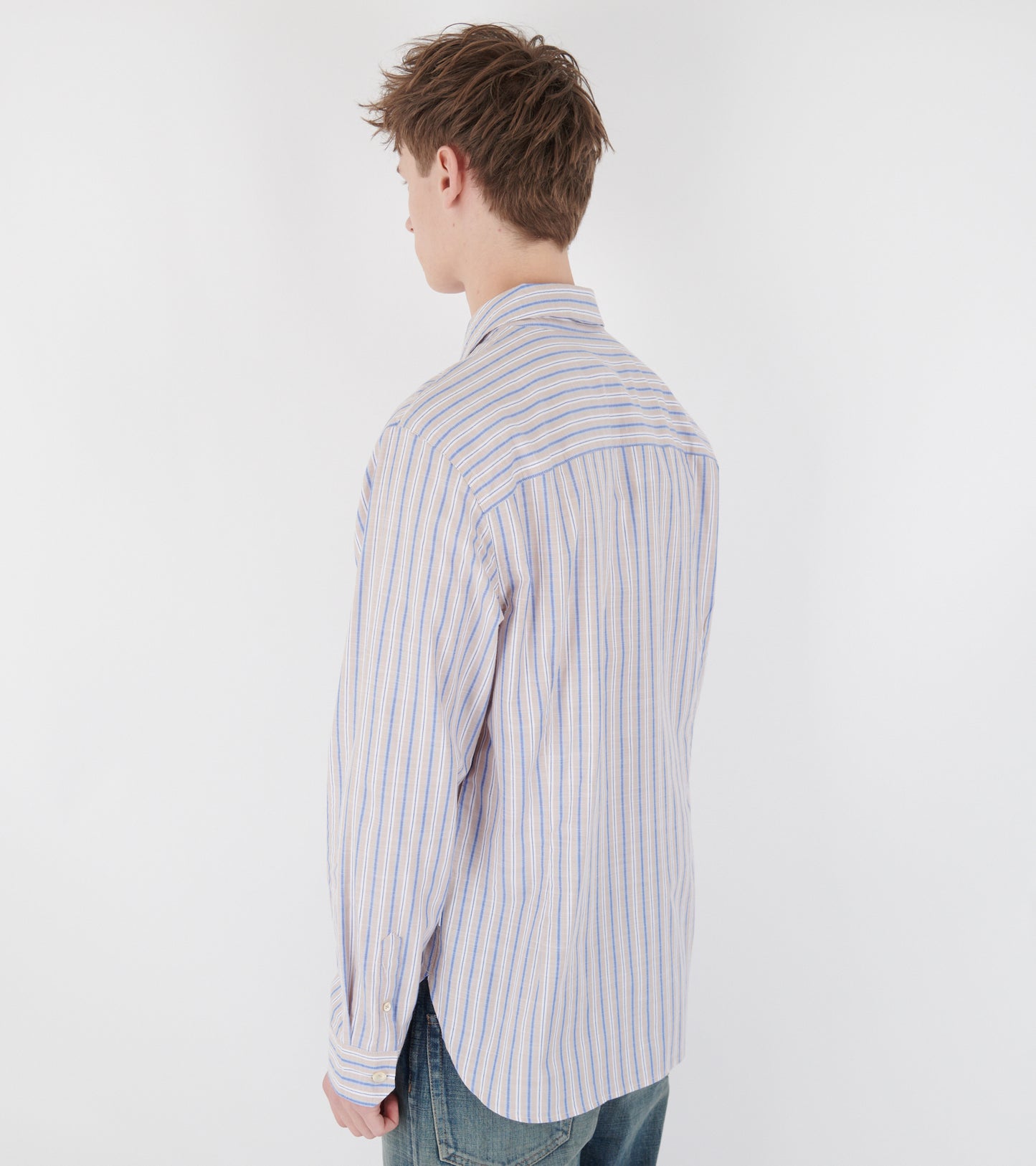 Striped Shirt Beige/Blue