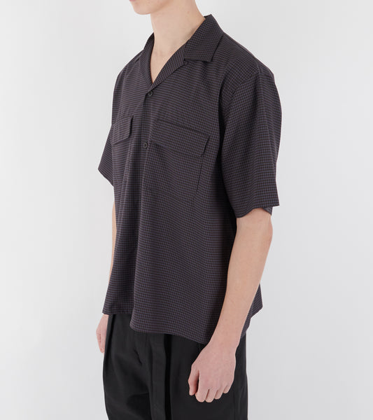 Summer Wool SS Shirt Brown Plaid