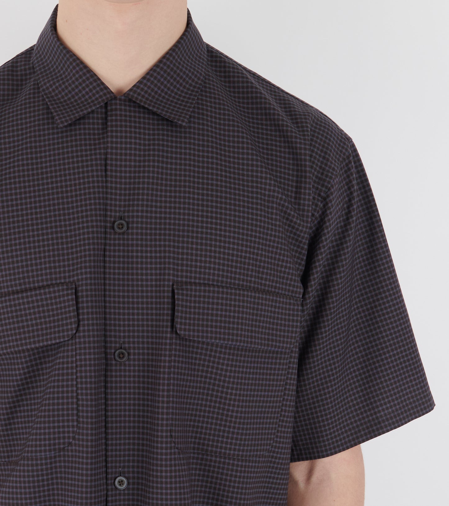 Summer Wool SS Shirt Brown Plaid