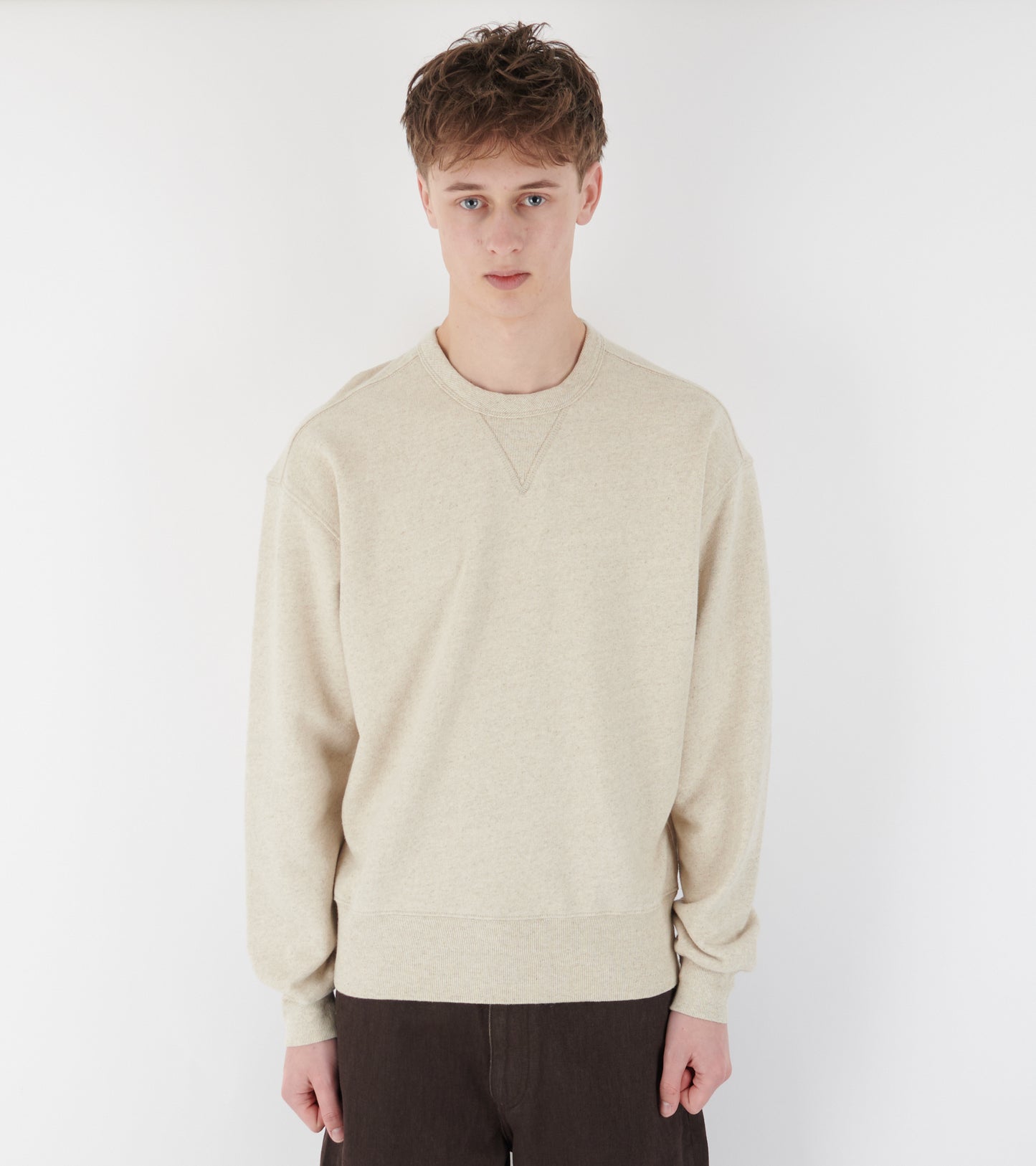 Kulhuse Cotton Linen Loopback Sweatshirt Natural