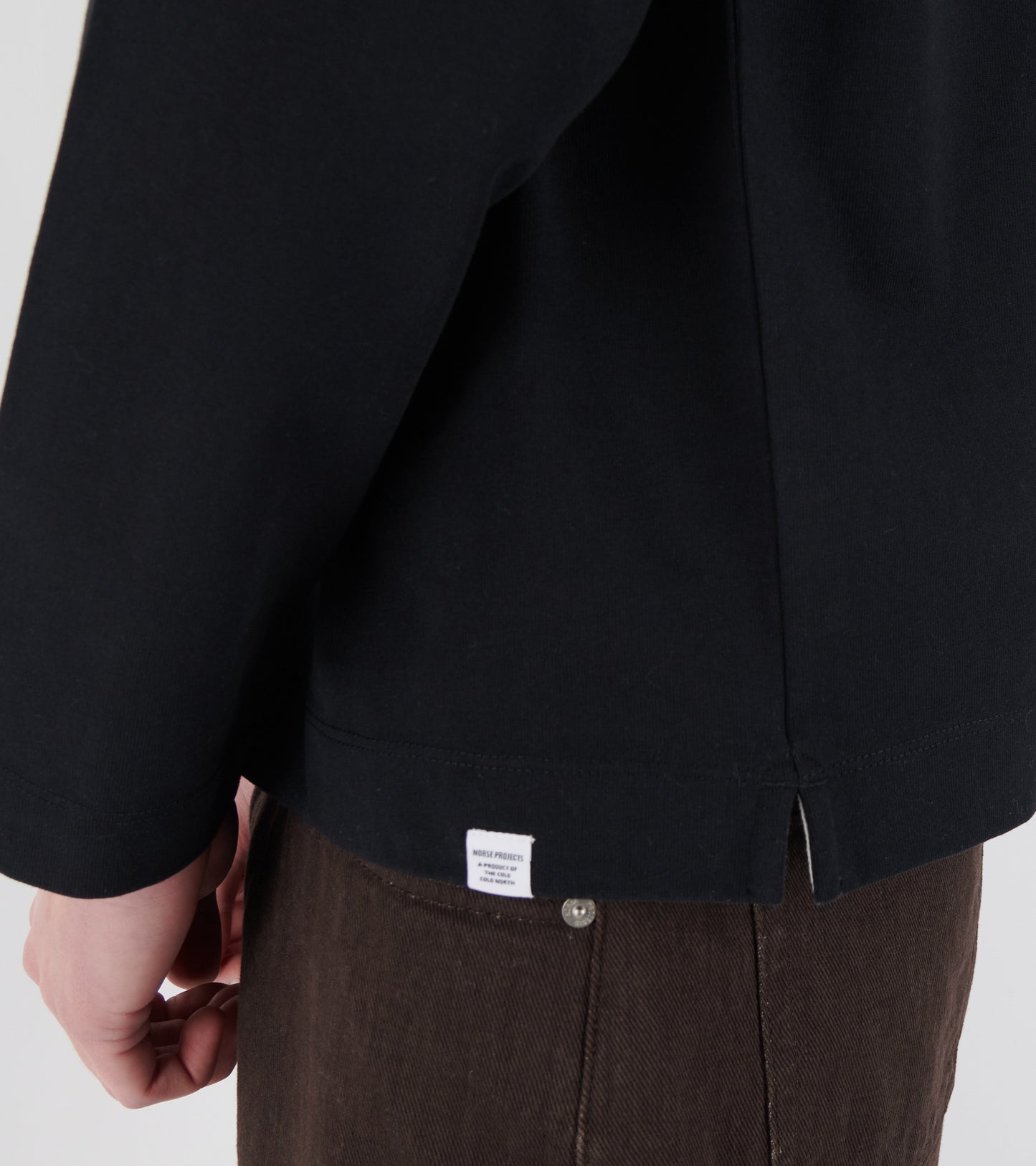 Isefjord Compact Cotton LS Polo Black