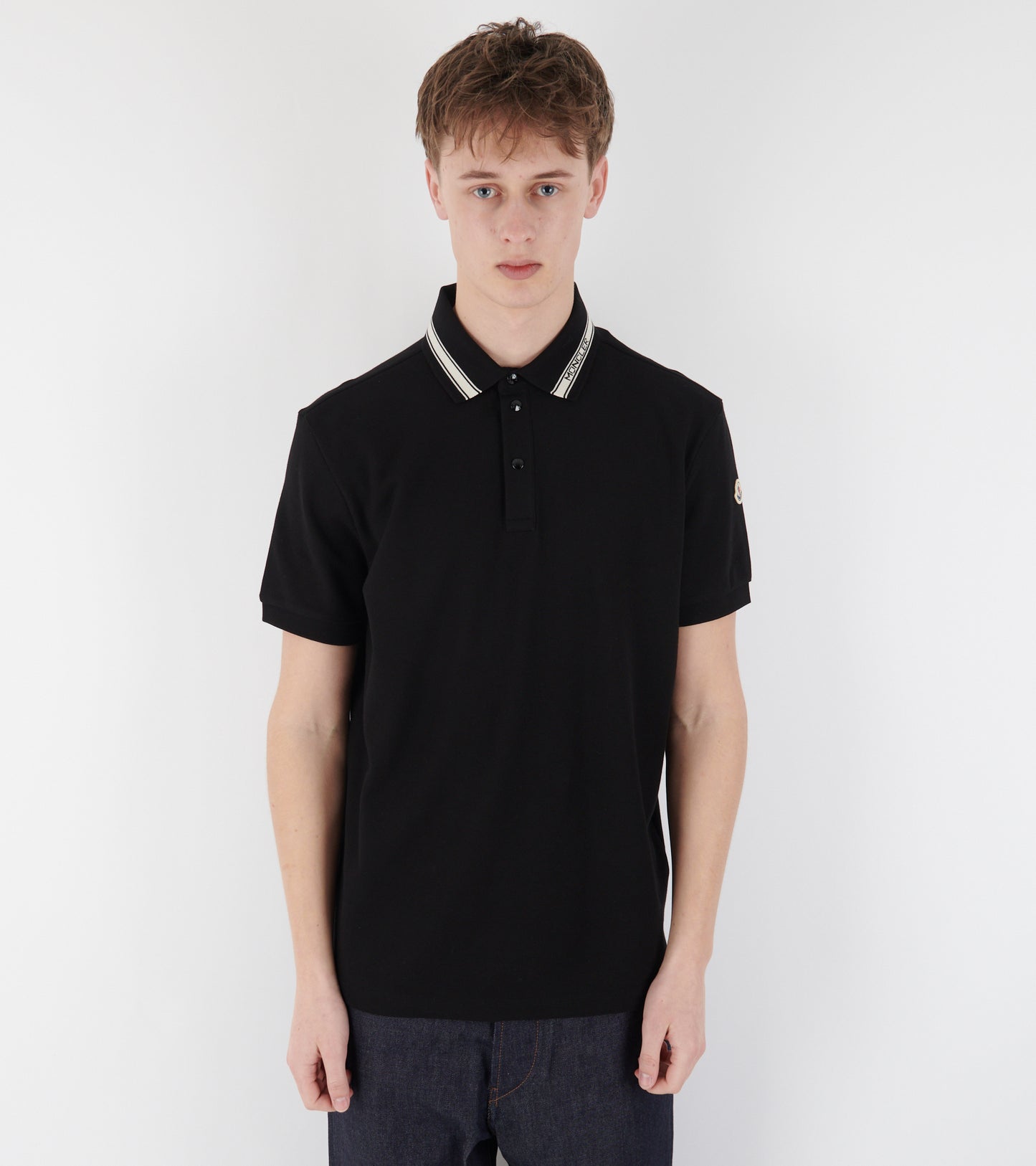 Cotton Piqué Polo Shirt Black