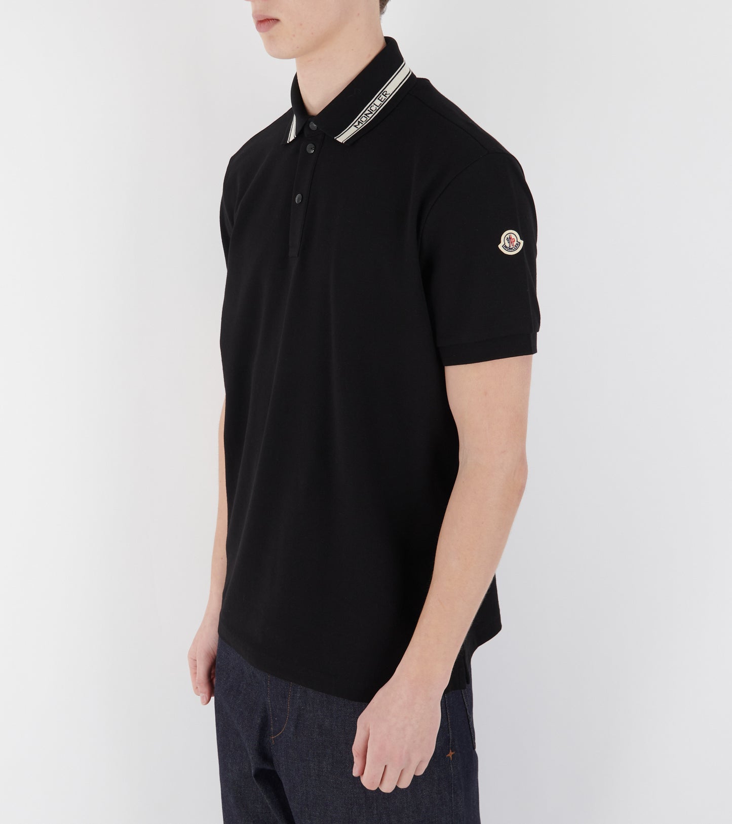 Cotton Piqué Polo Shirt Black