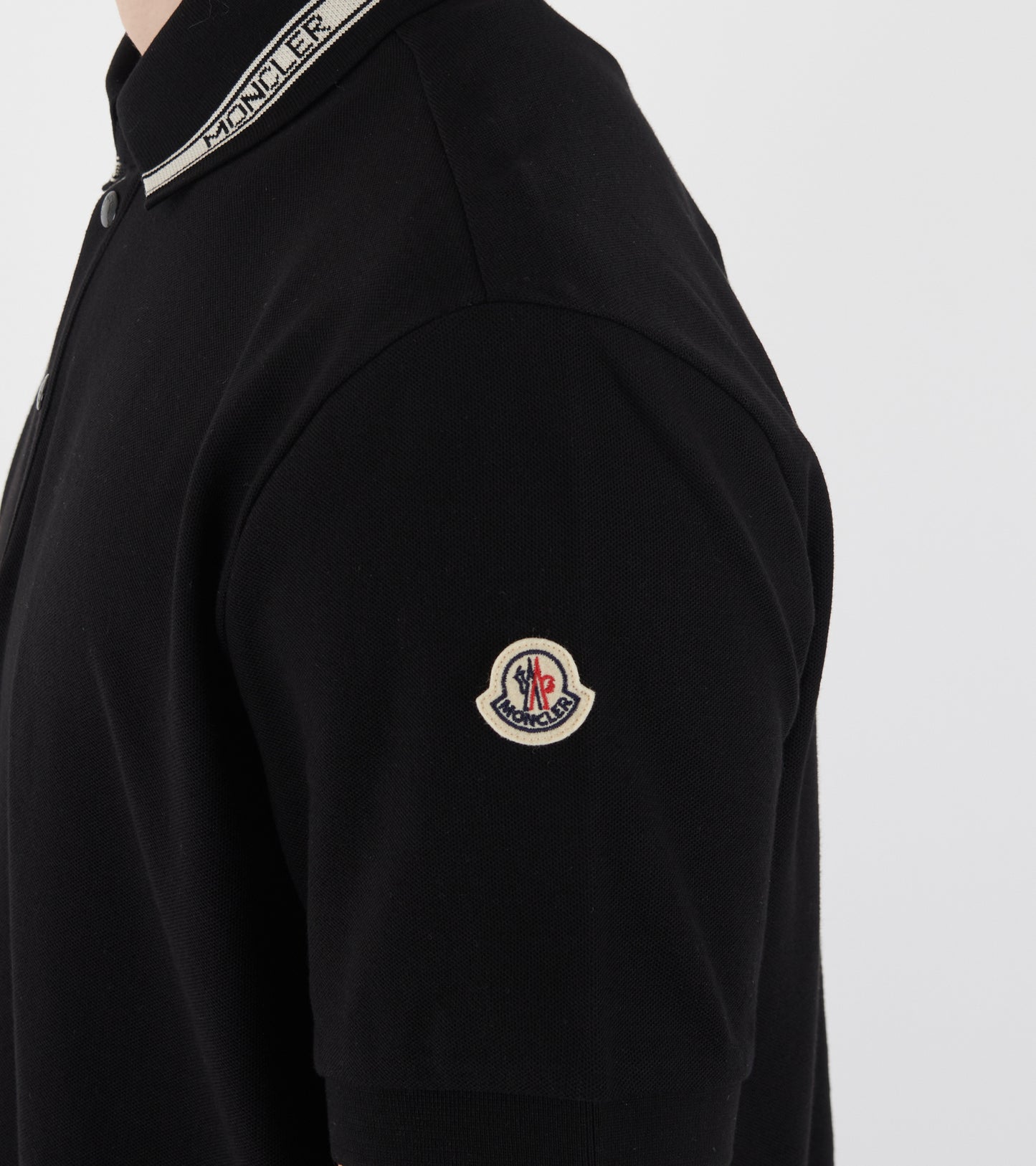 Cotton Piqué Polo Shirt Black