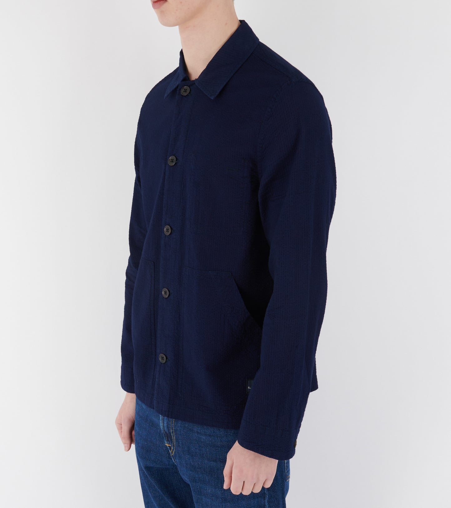 Seersucker Work Jacket Navy