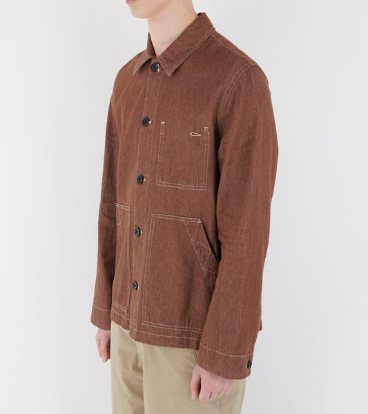 Denim Work Jacket Brown Rinse