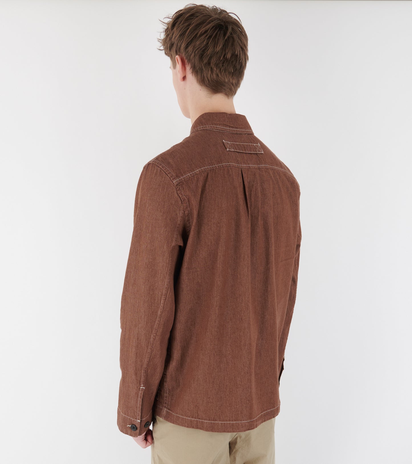 Denim Work Jacket Brown Rinse