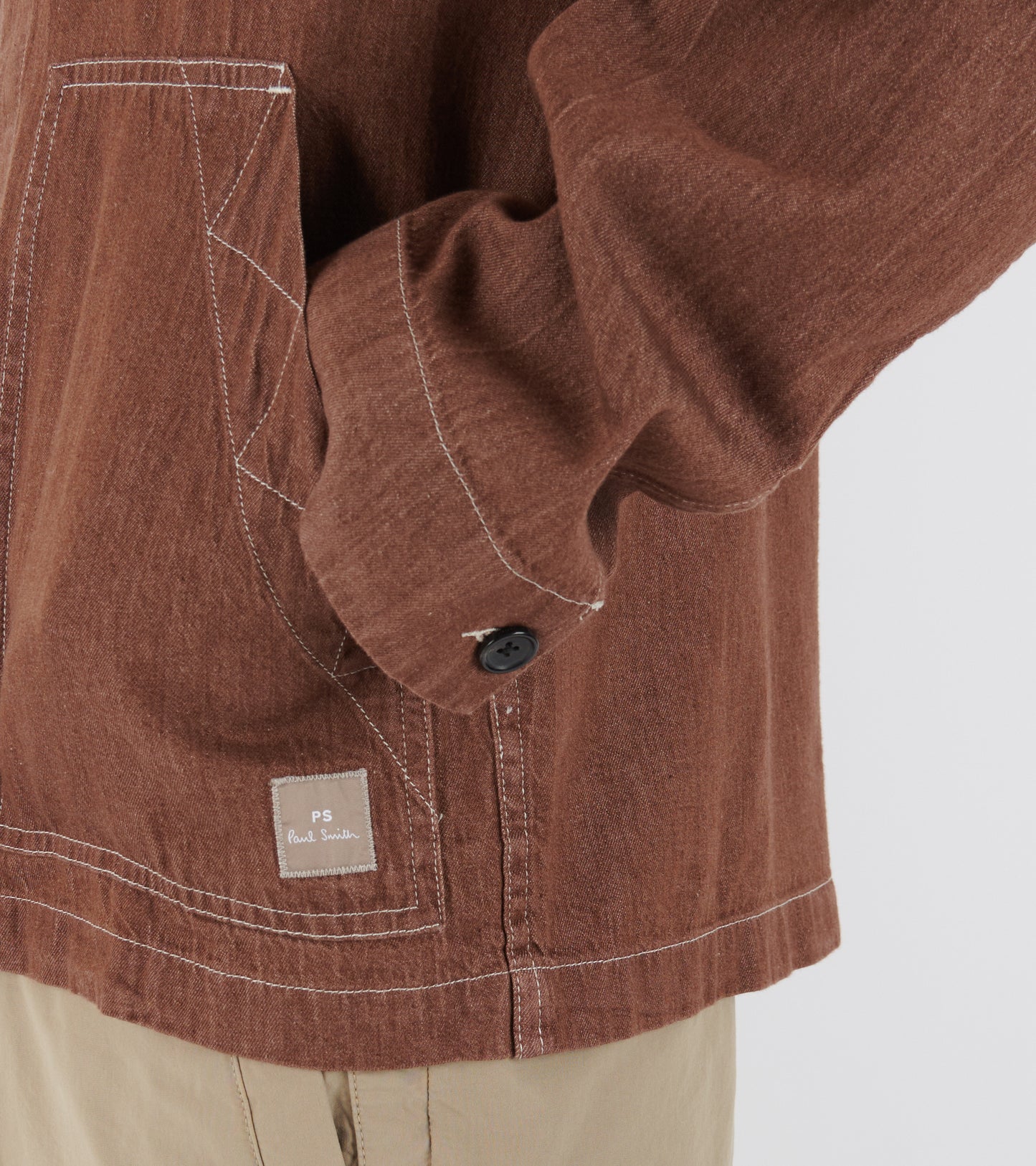 Denim Work Jacket Brown Rinse
