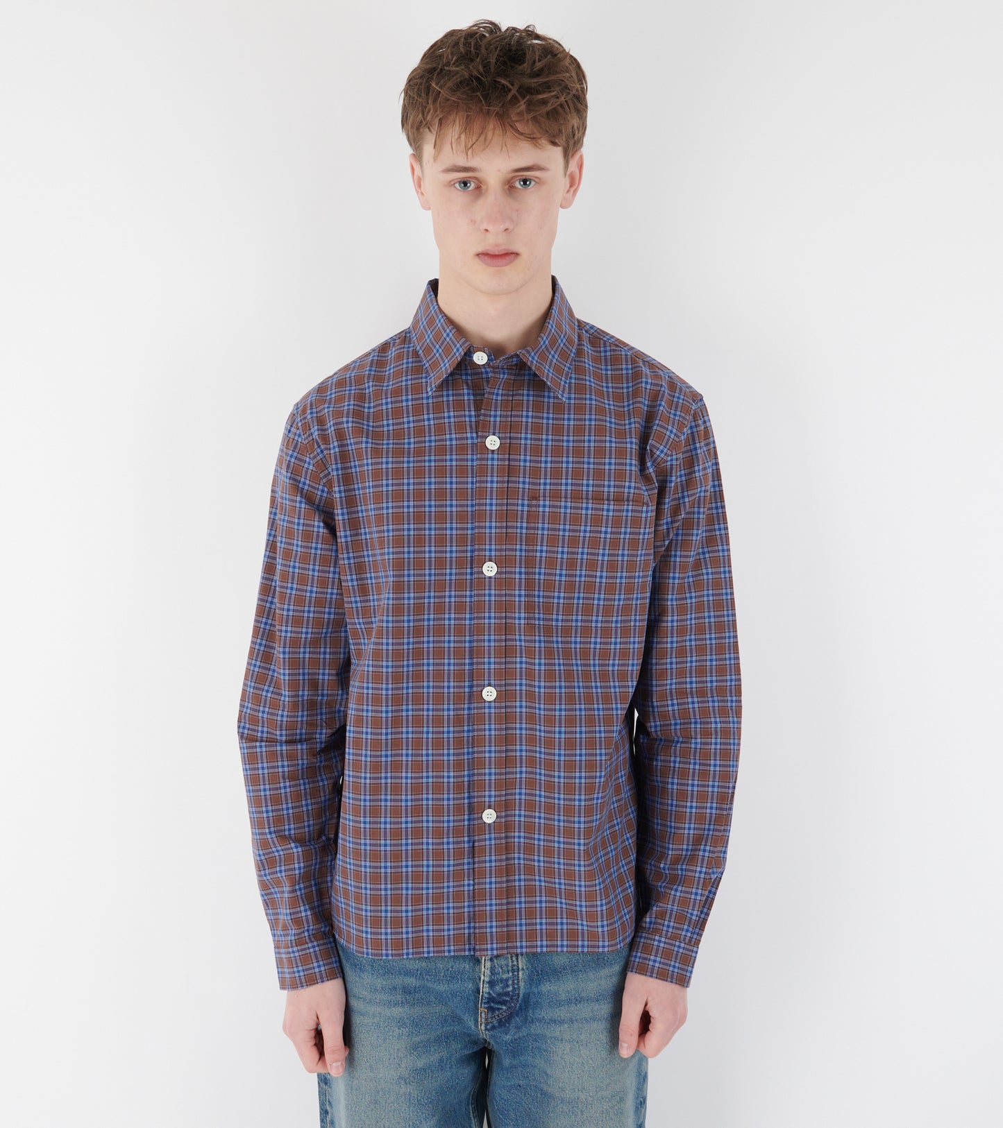 Another Shirt 4.0 Brown/Blue Check