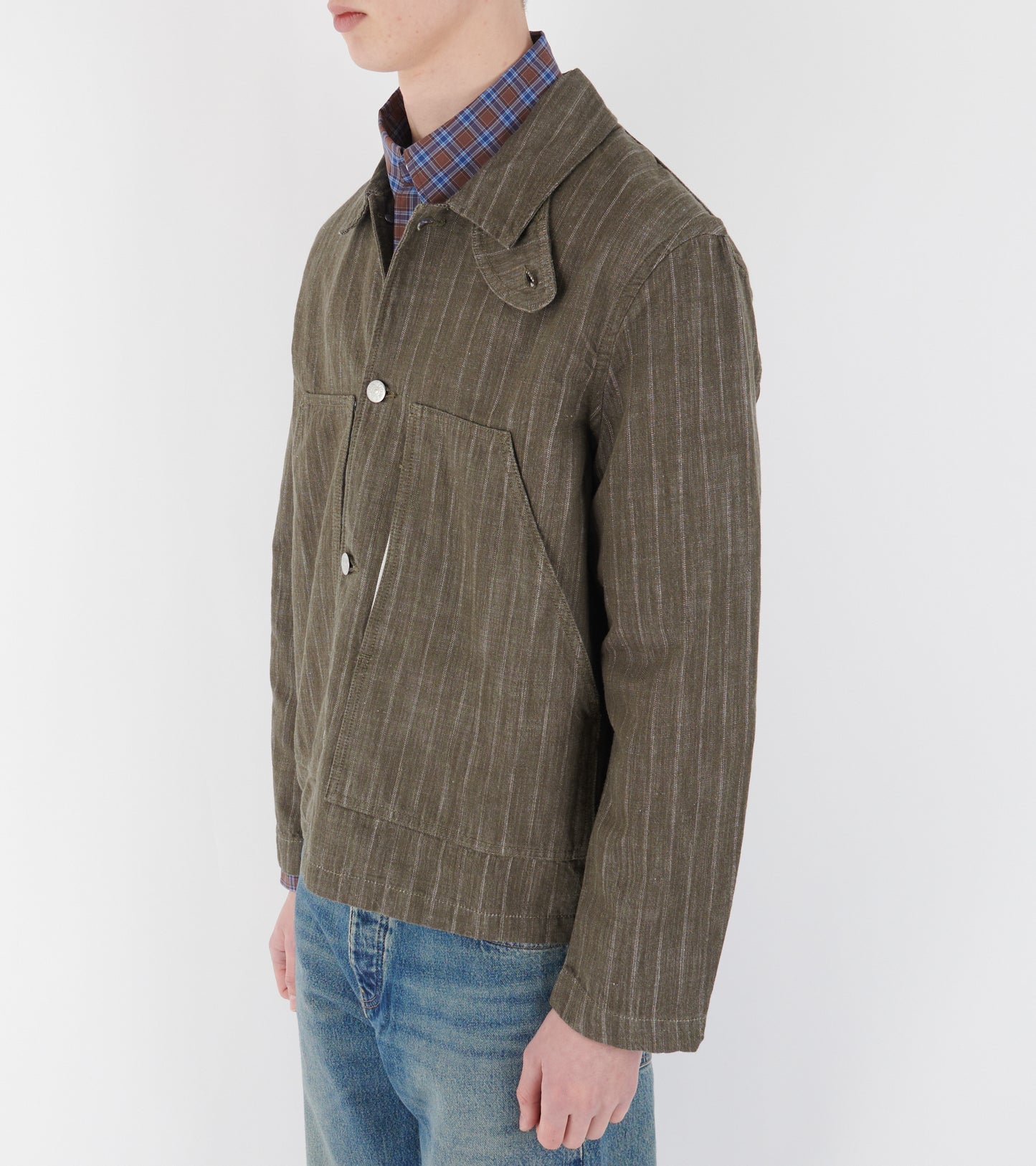 Labour Jacket Stripe Khaki