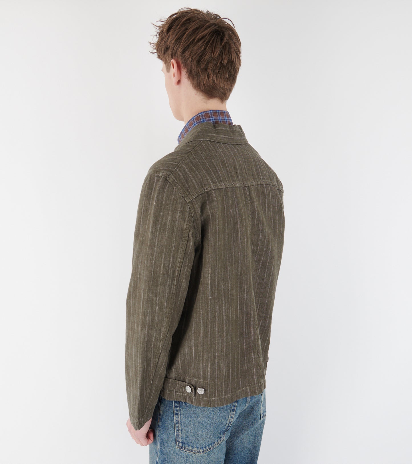 Labour Jacket Stripe Khaki
