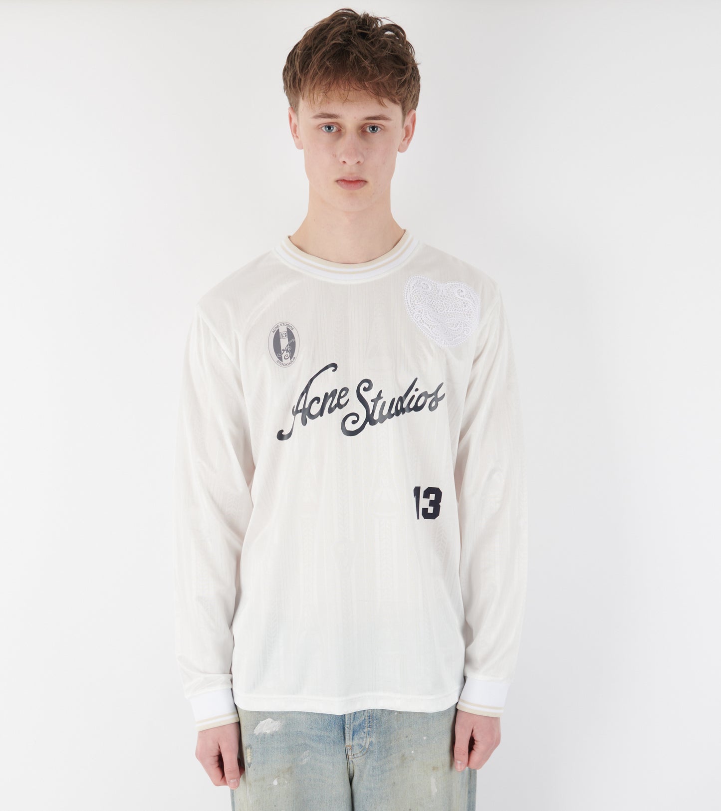 Logo Sports Jersey Top White