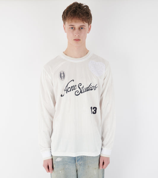 Logo Sports Jersey Top White