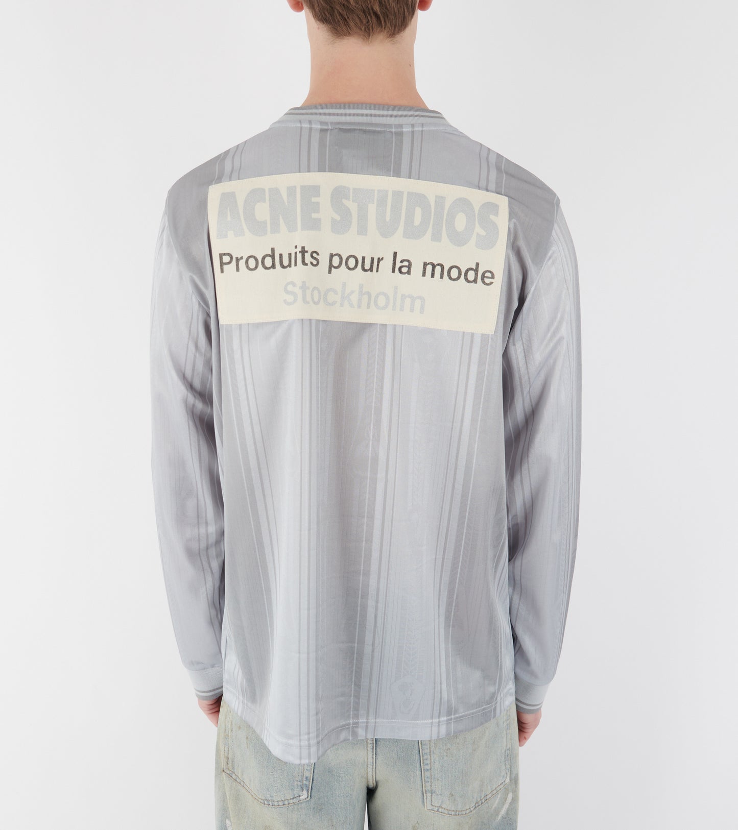 Logo Sports Jersey Top Grey
