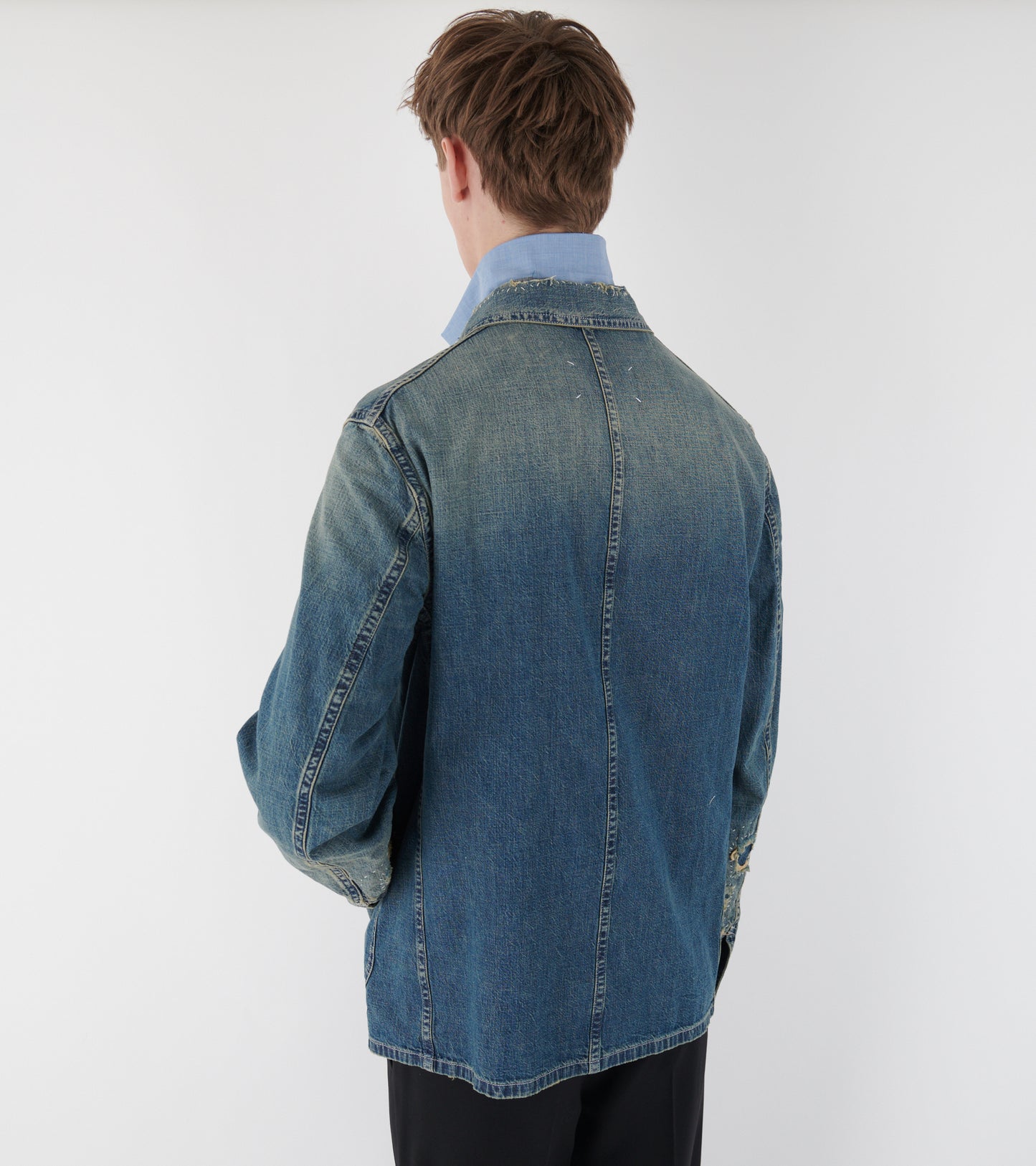 Denim Caban Jacket Blue