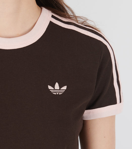 3 Stripes Slim Tee Aurora Coffee/Sandy Pink