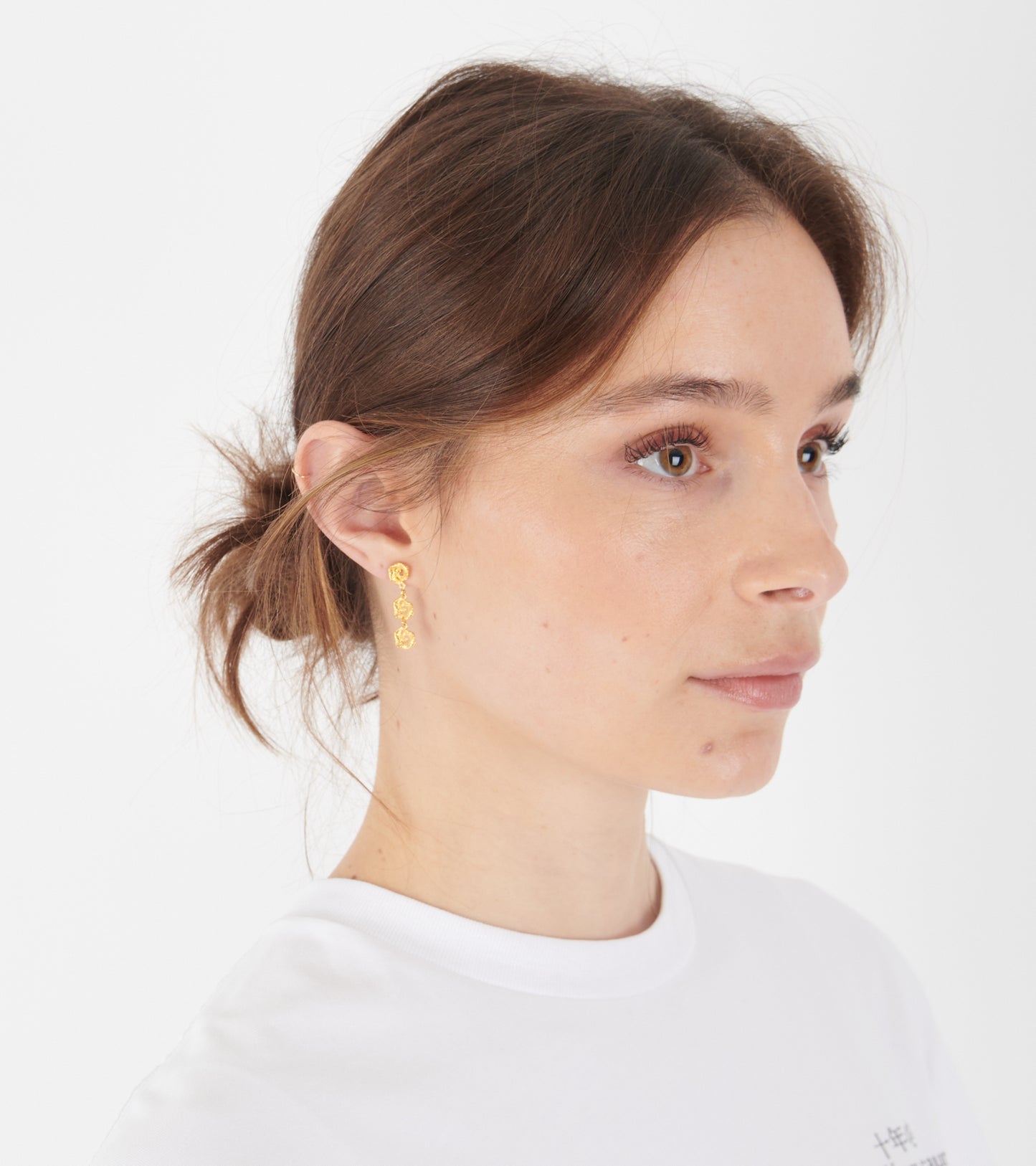 Triplet Sun Earrings Gold