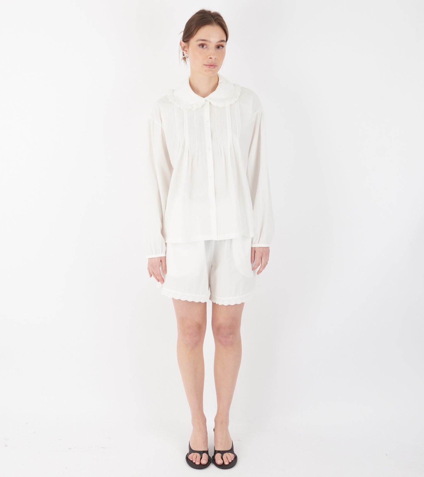 Japanese Cotton Poplin Martina Shorts White