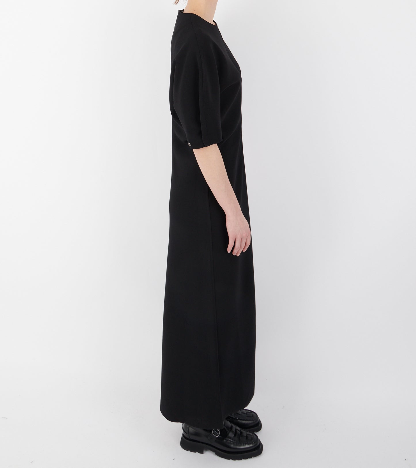 Lay2 Half-sleeve Dress Black