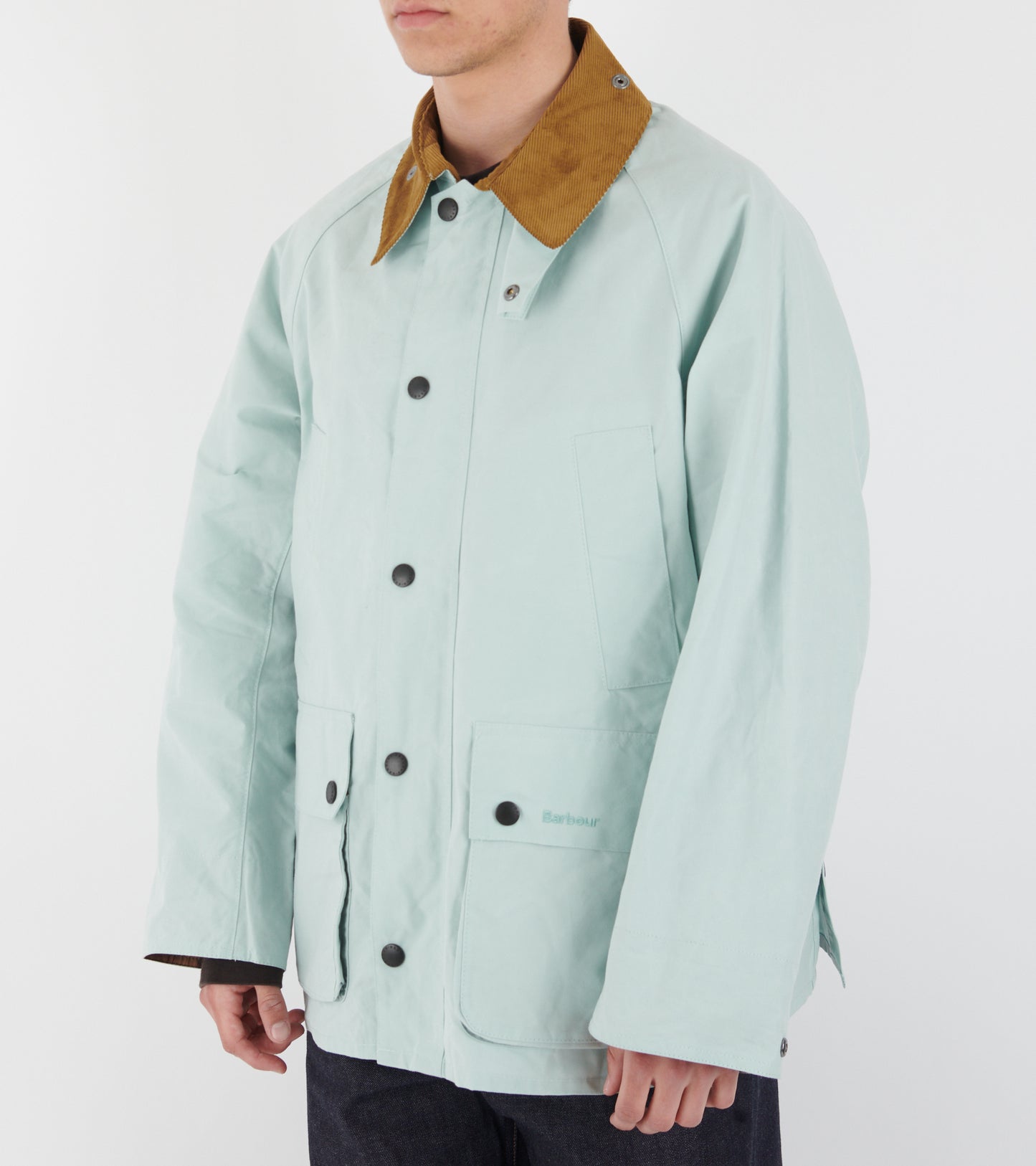 Oversized Bedale Casual Jacket Ice Blue