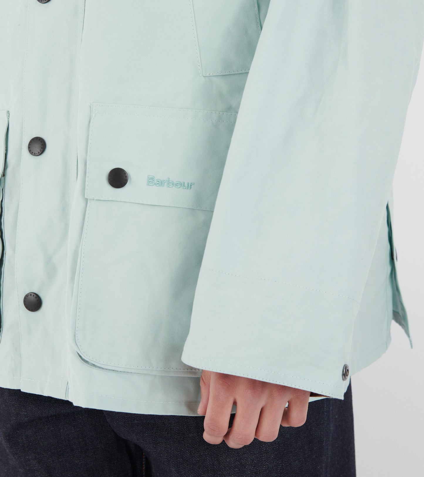 Oversized Bedale Casual Jacket Ice Blue