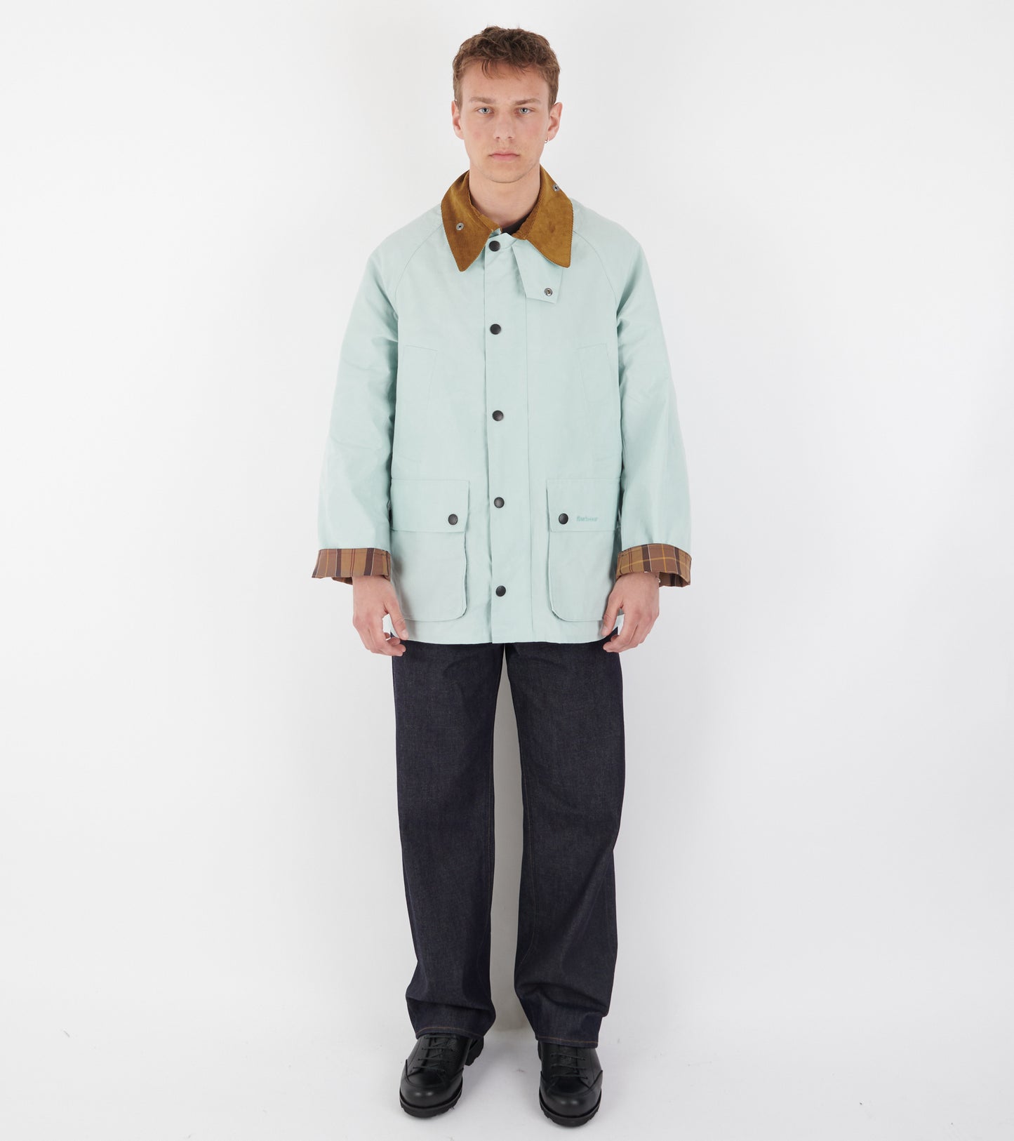 Oversized Bedale Casual Jacket Ice Blue