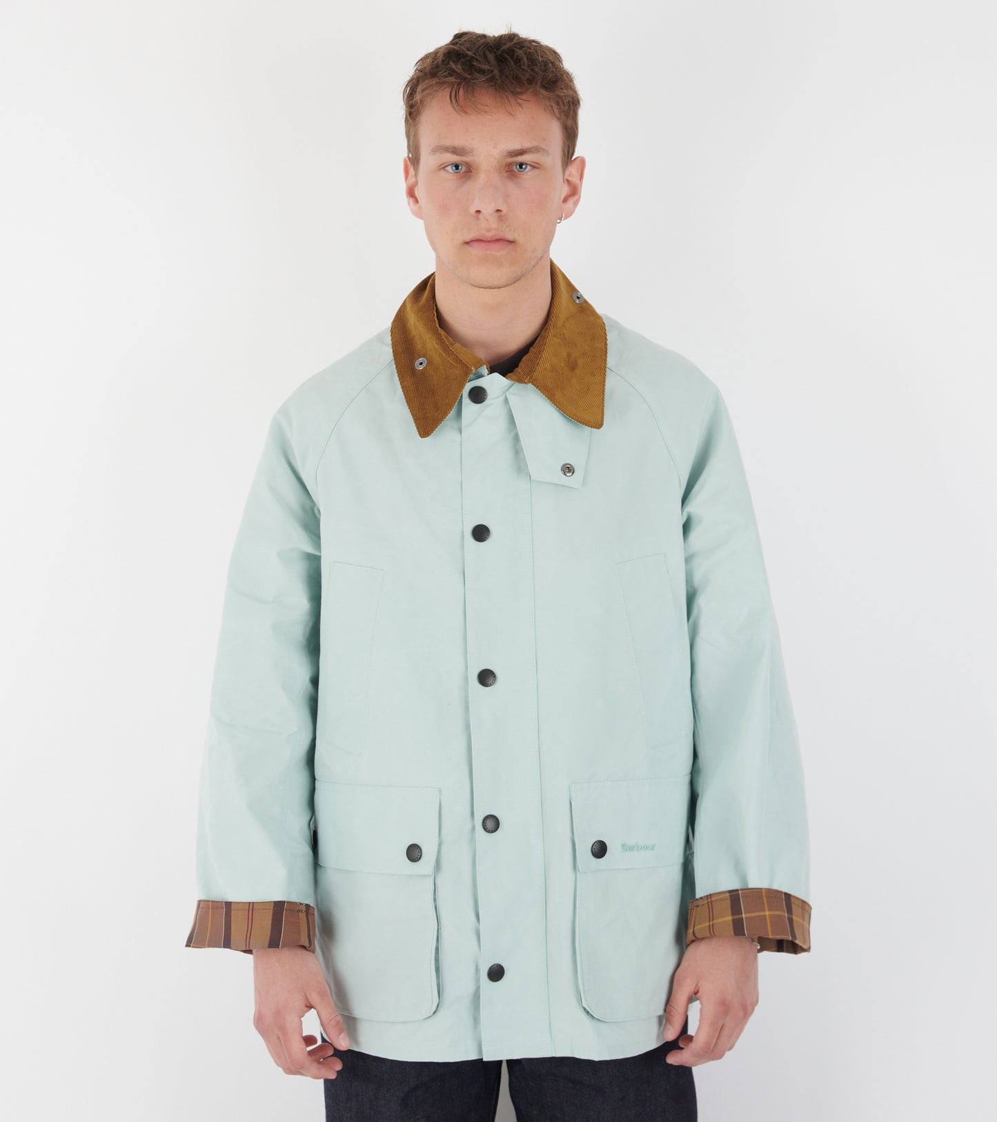 Oversized Bedale Casual Jacket Ice Blue
