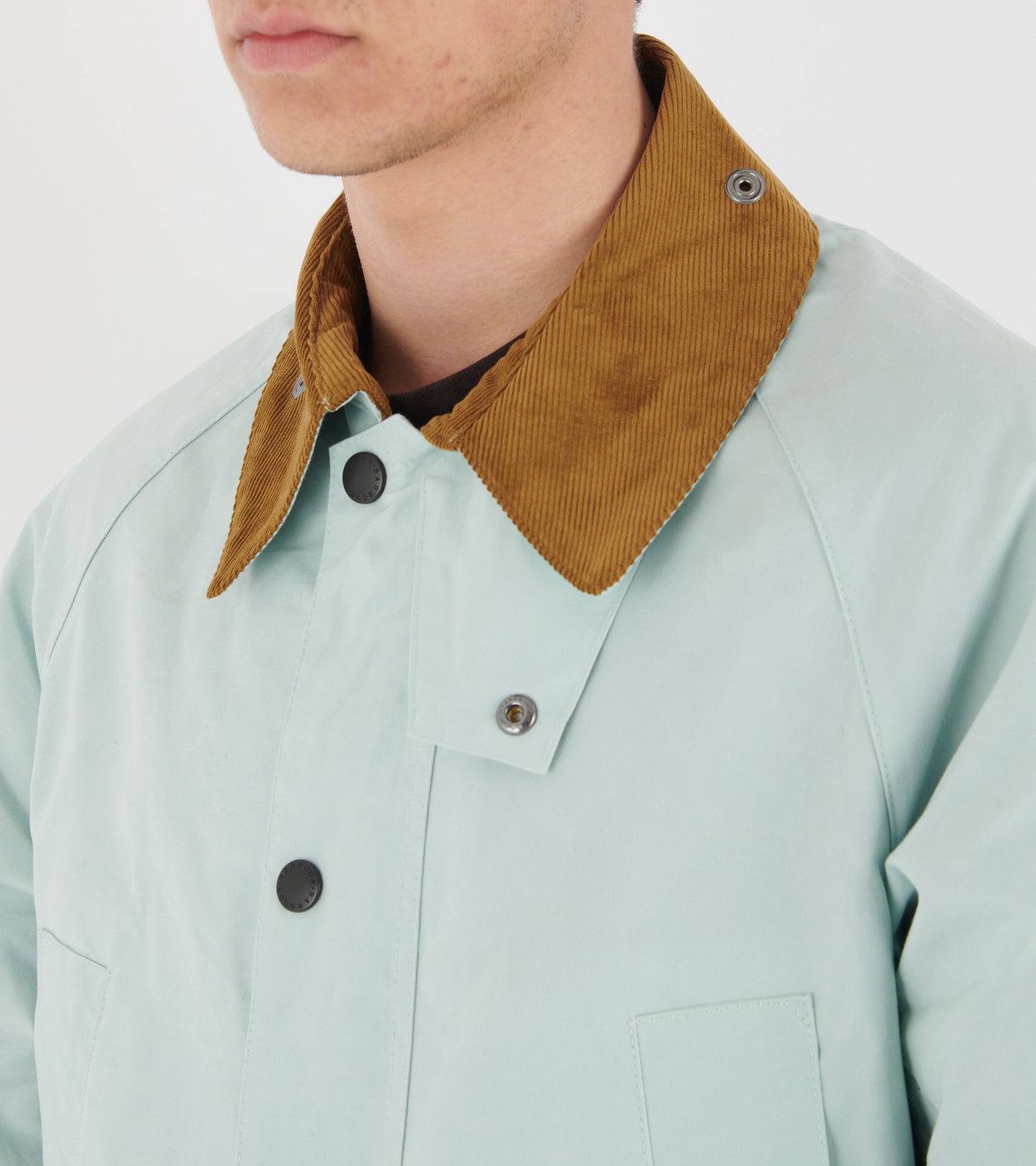 Oversized Bedale Casual Jacket Ice Blue