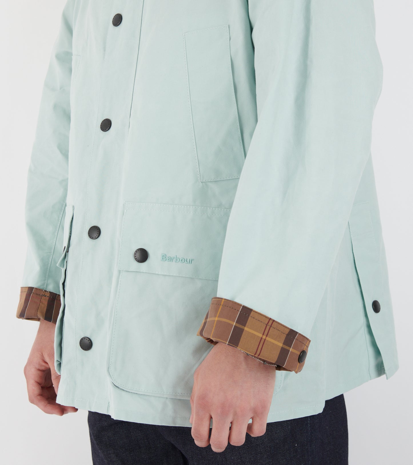 Oversized Bedale Casual Jacket Ice Blue